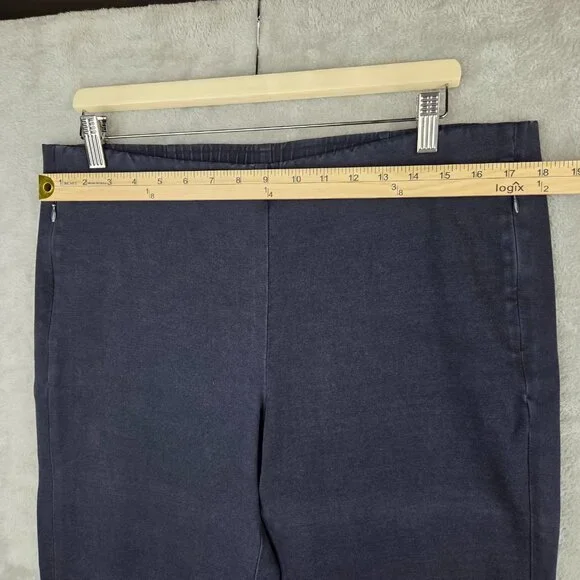 J. Jill Essential Cotton-Stretch Pull-On Pants, Dark Navy Blue - Picture 6 of 7